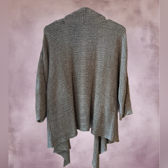 Eileen Fisher Linen/Silk Blend Gray Cardigan - Picture 7 of 10